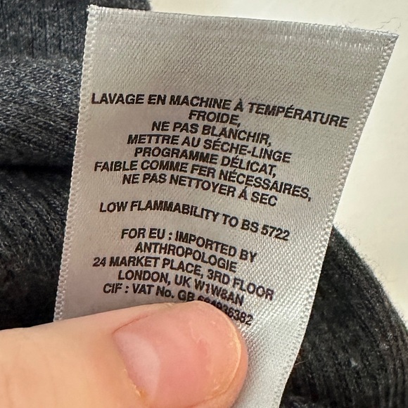 Aritzia TLA Women’s Sz XL Charcoal Gray Henley Tank Top Scoop Neck Button Front - Picture 5 of 5